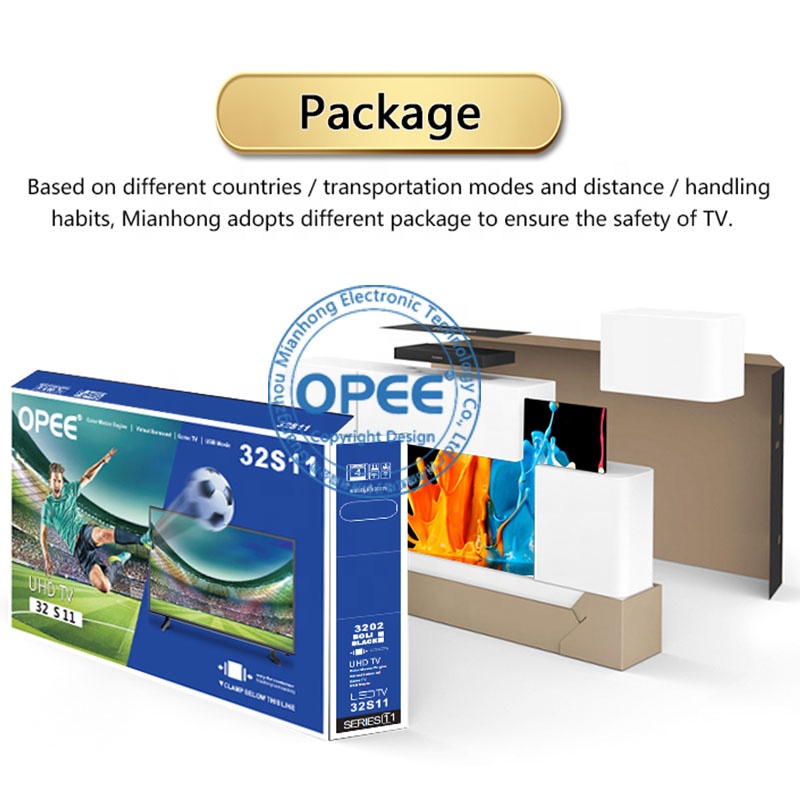 Mianhong 32 40 43 50 55 pouce Chine TV intelligente ultra HD Prix usine bon marché Télévision à écran plat avec DVB-T2 LCD LED TV 32 POUC